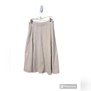 Vintage cmc 100% cotton tan maxi skirt size medium.  Coastal chic vibe to it